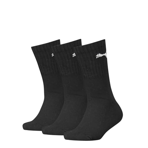 PUMA Unisex Kinder Socken (3er Pack), Schwarz, 35-38 EU