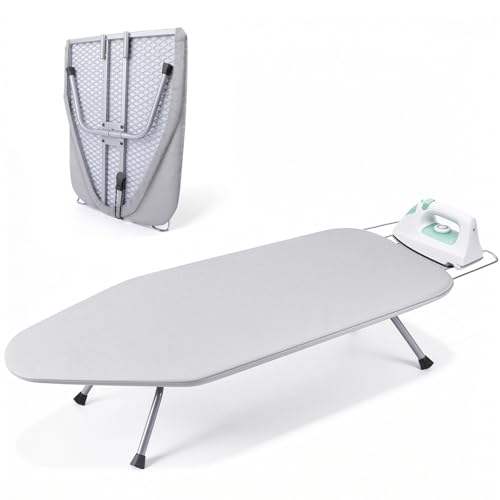 Dayacoco Bügelbrett, Tischbügelbrett Klein Faltbar mit Rutschfesten 81x30cm