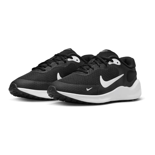 Nike Revolution 7 Schuh für ältere Kinder, Black/White-White, FB7689-003, 38 EU (5.5Y US)