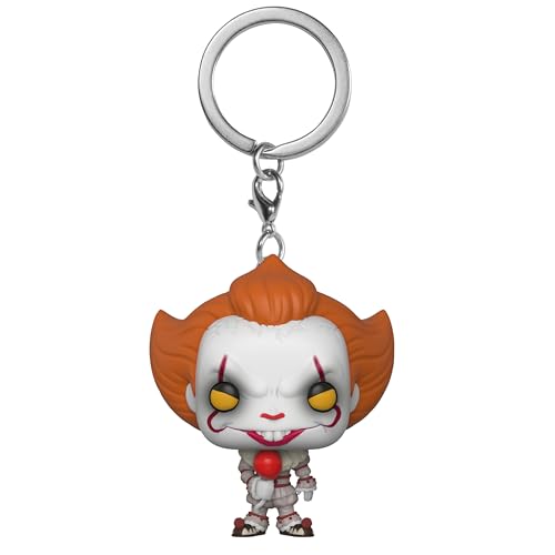 Funko Pop! Keychain: IT - Pennywise - (mit Balloon) - IT 2017 - Neuartiger Schlüsselanhänger - Vinyl-Minifigur Zum Sammeln - Strumpffüller - Geschenkidee - Offizielle Handelswaren - Movies Fans