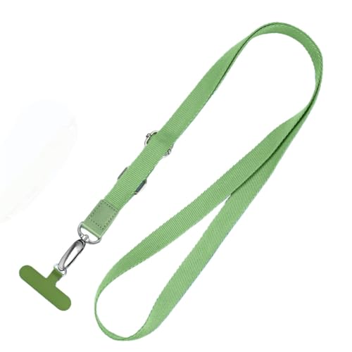 Wisafory Unisex Handy-Kette Verstellbarer Handy Lanyard Schl체sselband Lang mit Pads Breitem Umh채ngeband Kette zum Umh채ngen f체r Alle Handyh체llen Arbeitserlaubnis Personalausweis grün
