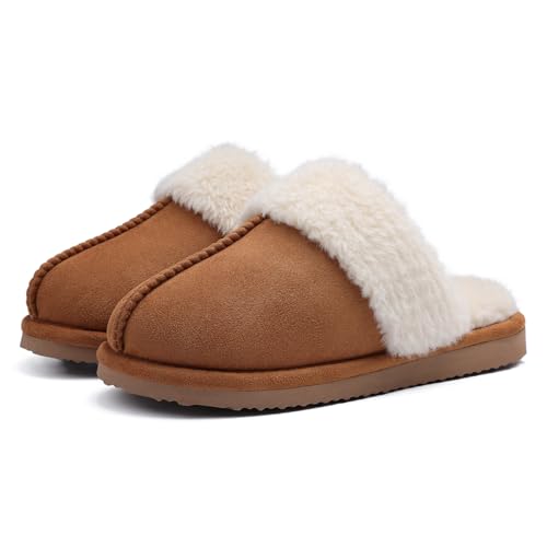 Comwarm Damen Hausschuhe Warme Memory Foam Slide Slipper für Frauen Schuhe Bequem Rutschfest Geschenk Pantoffeln Haus Schlafzimmer