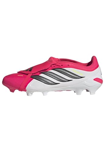adidas Unisex Predator League Fold-Over Tongue Firm Ground Football Boots, Lucid red/core Black/FTWR White, 38 2/3 EU