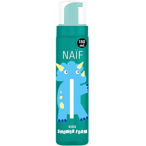 Naïf - Bunter Duschschaum für Kinder - Farbenfroher Duschspaß - Sanfte Formel - 0% SLES - Dermatologisch getestet - Natürlichen Ursprungs- 150ml