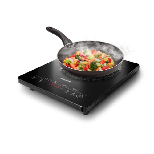 Philips Induktionskochfeld 3000, Schwarz, Touch-Panel-Display