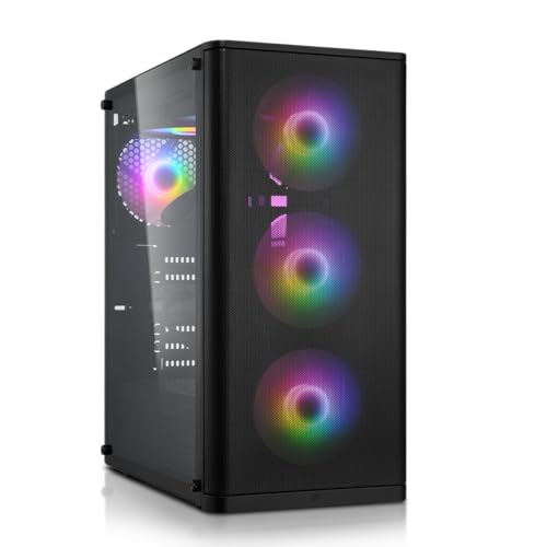 High End Gaming PC Ryzen 7 5700X 8X 4.6 GHz, 16 GB DDR4 RAM High Speed, 1TB M.2 SSD, RTX 5060 8GB, Win 11 Pro - GamerPC für 1080P