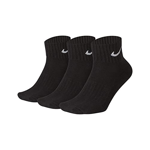 Nike Unisex One Quarter 3ppk Value Knöchelsocken (3 Paar), Schwarz (Black/White), M EU
