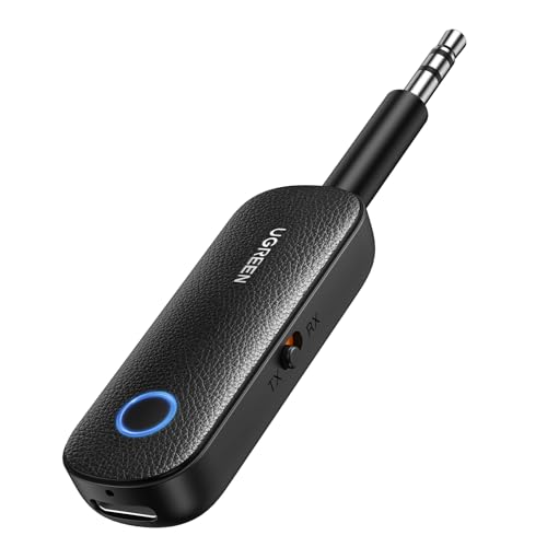 UGREEN Bluetooth Sender und Empfänger für Kopfhörer 3,5 mm Bluetooth Transmitter AUX Audio Adapter für Bordfernsehen, Autoradio und Heimstereoanlage