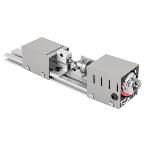 Metall-Drehmaschine Mini Drehbank Tischdrehbank für Holzbearbeitung DIY Kompakte Miniaturdrehmaschine mit 100W Leistung und 31 cm Länge Geeignet für Lobular Rotes Sandelholz