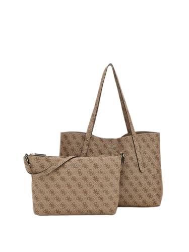 GUESS Brenton Tote Latte Logo
