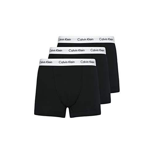 Calvin Klein Herren Boxershorts Low Rise TRUNK, 3er Pack U2664G, Ohne Eingriff, Mehrfarbig ( Schwarz ) - X-Large