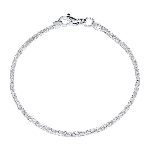 Unisex Königsarmband 925er Silber 2mm breit KA0020 (Länge: 23cm)