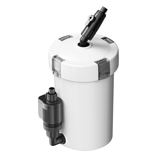 SunSun HW-603B Aquarium Außenfilter 400 L/h mit 3 Filterschwämmen und 1 Filtervlies, Filtermedien, Filterpumpe