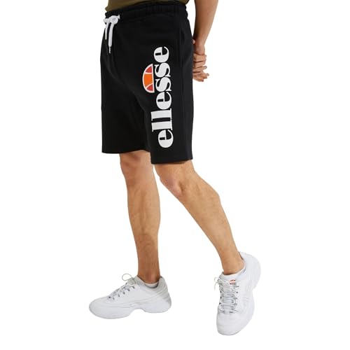 Ellesse Herren Bossini Kurze Hosen, Seitentaschen, Bequeme Baumwolle, Schwarz, L EU