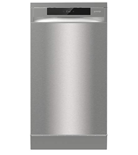 Gorenje GS 541D10 X Freistehender Geschirrspüler / SuperSilent / 11 Maßgedecke / 5 Programme / Programmanzeige / TotalDry / Silber, 45 cm breit