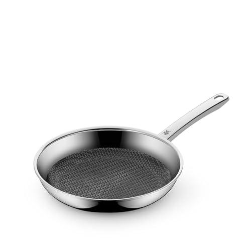 WMF Profi Resist Bratpfanne 24 cm – Edelstahl-Pfanne mit kratzfester Wabenstruktur und Antihaftbeschichtung, induktionsgeeignet, backofen-spülmaschinenfest, für gesundes Braten auf allen Herdarten