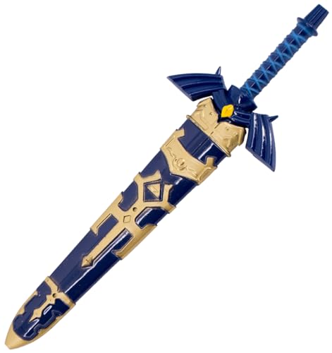 Zelda Master Schwerter – Link Hylia Master Schwert, Metall Schwert für Zelda Kostüm & Zelda Geschenk, zerfallenes Master Schwert mit Ständer (Dolch Zelda)
