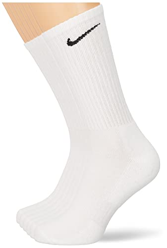 Nike 6 Paar Socken Herren Damen Weiß Grau Schwarz Tennissocken Sparset SX7664, Farbe:weiß, Größe:42-46