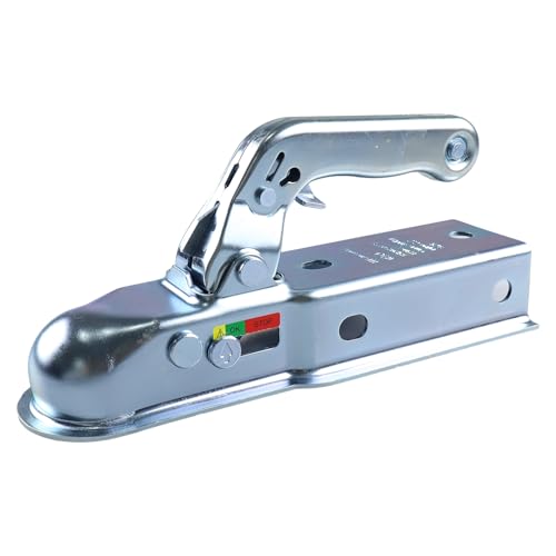 Universal Anhängerkupplung 60mm Vierkant Anhängerkupplung 800kg, verzinkte Kugelkupplung 50mm für PKW Anhänger, Wohnwagen und Bootsanhänger
