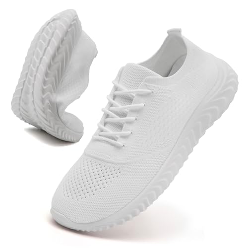 IVQDZL Sommerschuhe Damen Sneaker Sportschuhe Turnschuhe Laufschuhe Joggingschuhe Leichte Schuhe Freizeitschuhe Walkingschuhe Straßenlaufschuhe Hallenschuhe Weiß 39 EU