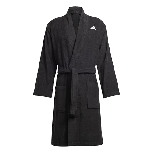 adidas Unisex BATHROBE, Black, S