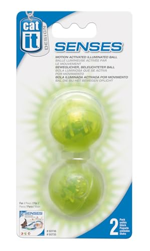 Catit Design Senses beleuchteter Ball für Senses Spielschienen, 2er Pack
