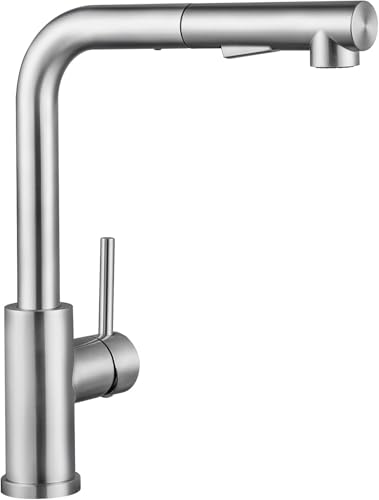 Wasserhahn Küche Ausziehbar mit 360° Flexibler, Hochdruck Schwenkbar, Biegsamer Küchenarmatur Wasserhahn für die Küche, Kitchen Faucet Edelstahl