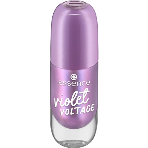 essence gel nail colour, Nagellack, Nr. 41, Violett, langanhaltend, Expressergebnis, schnelltrocknend, glänzend, acetonfrei, vegan, ohne Mikroplastikpartikel, ohne Konservierungsstoffe, 1er Pack (8ml)
