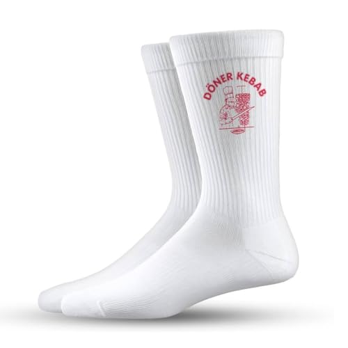 Tassenbrennerei lustige Döner Kebab Socken für Foodies - Originelles Geschenk Geburtstag Weihnachten (Schwarz/42)