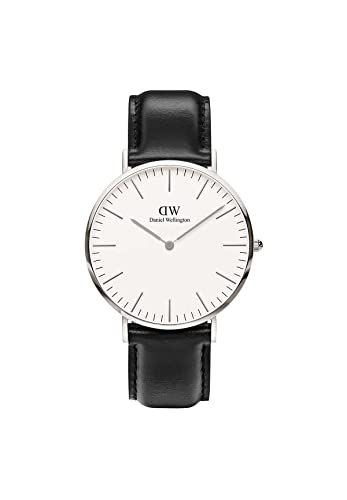 Daniel Wellington Classic Sheffield, Schwarz/Silber Uhr, 40mm, Leder, für Herren