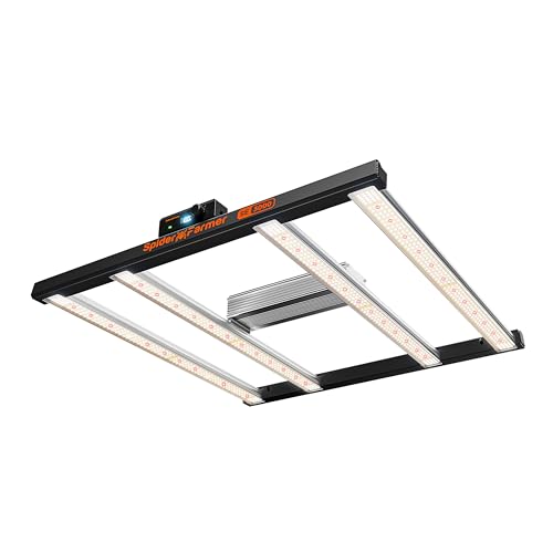 Spider Farmer SE3000 Pflanzenlampe, 300W LED Grow Lampe, Smarte APP Steuerung Vollspektrum Grow Light Dimmbar für Growzelt 90x90cm