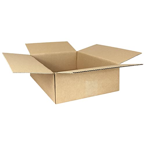 smiley pack 25 Stück Faltkartons 350 x 250 x 100 mm braun KK S Versandkarton Verpackungskartons 35 x 25 x 10 cm aus Wellpappe 1 wellig Karton Pappkarton Versandbox Paket Päckchen