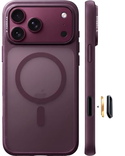 TORRAS Guardian-Mag für iPhone 18 Pro Max Hülle für MagSafe Case, Burgunder
