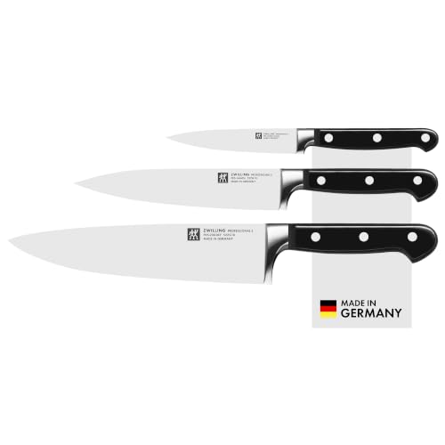 ZWILLING Professional S Messer-Set 3-teilig, Rostfreier Spezialstahl, Schwarz, Made in Germany