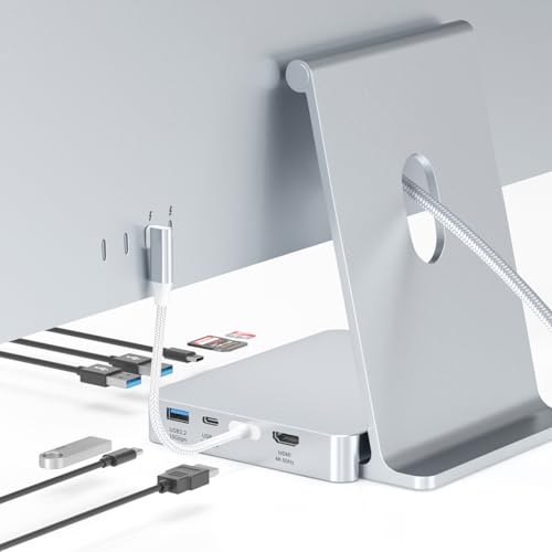 USB-C Hub for iMac 24 Inch 2021/2023/2024, 8-in-1 iMac USB Hub with M.2 SSD Expansion (SSD Not Included), USB A/C 3.2 10Gbps, SD/TF, HDMI iMacM1 M3 M4 Dock Accessories.