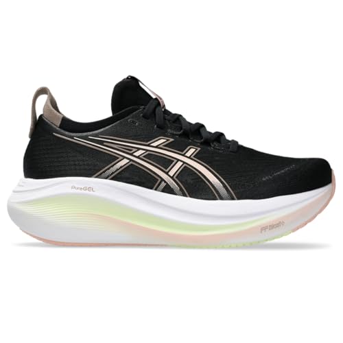 ASICS Damen Gel-Nimbus 27 Sneaker, Black/Lake Grey, 39.5 EU