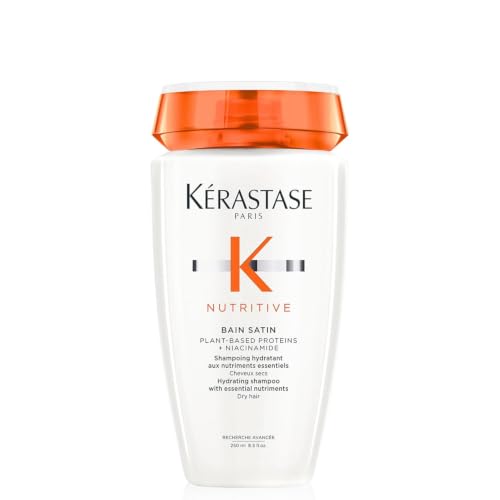 Kérastase Nutritive, Shampoo für normales bis leicht trockenes Haar, Feuchtigkeitsspendendes und revitalisierendes Haarbad, Ohne Parabene, Bain Satin Hydrating Shampoo, 250 ml