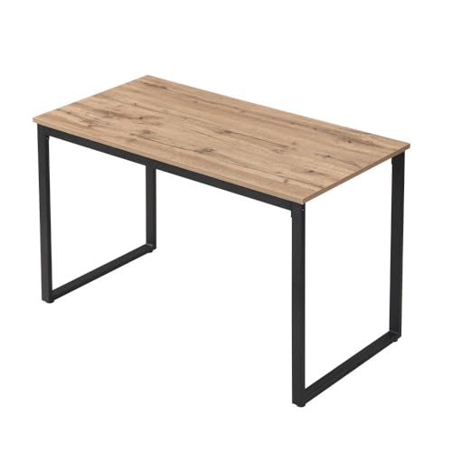 DUBI Möbel Esstisch Samuel, 120 x 60 cm, Küchentisch Holztisch mit U-Gestell schwarz für Küche, Esszimmer, Industrial modern Design, Eiche, 11217-EIDA-US