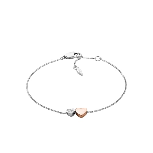 Fossil Armband Für Frauen Vintage-Motive, 16,5 Cm + 0,4 Cm Silber Edelstahlarmband, JF03095998