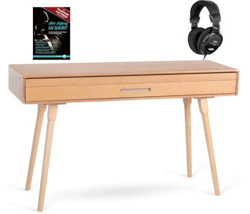 Classic Cantabile DP-730 OK Digitalpiano Eiche Set - Tisch mit eingebautem Piano - 88 Tasten mit Hammermechanik - Inklusive Notenhalter, Pedaleinheit, Kopfhörer und Schule - Eiche hell