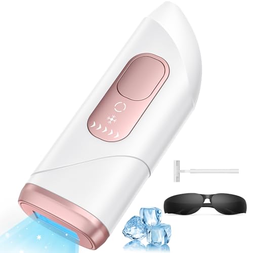 Beauris IPL Laser Geräte Haarentfernung mit Kühlfunktion, Unbegrenzten Blitzen für Lebenslange Nutzung, 600-1200NM Rotlichttechnologie, Schmerzfreie Hair Removal für Frauen Männer Women Körper - Rose