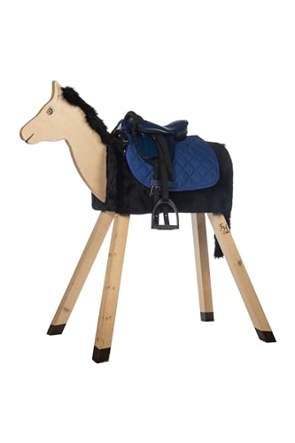 HKM 9346 Shettysattel-Set Beginner, Shetty Sattel inkl Schabracke Steigbügel Blau