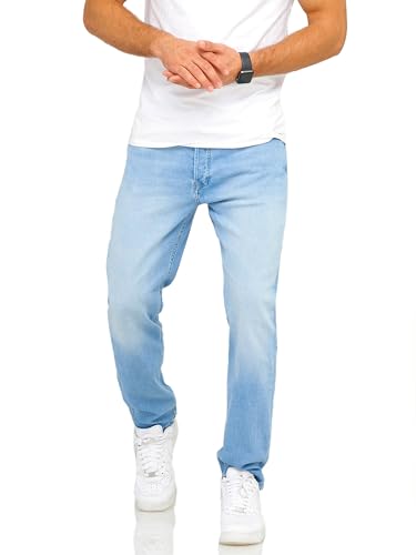JACK & JONES Herren Jeans Mike ARIS Comfort Fit Denim Herrenhose (33W / 30L, Light Blue Denim)