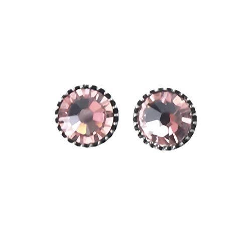 Black Jack Ohrstecker klassisch rund klein in pastel multi vintage rose