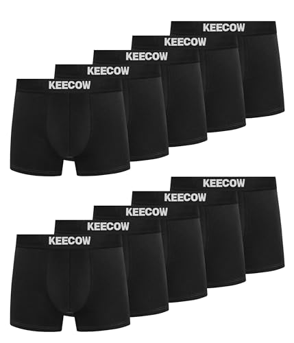 Boxershorts Herren 10er Pack, Unterhosen Männer Unterwäsche Retroshorts Baumwolle Atmungsaktive (DE/NL/SE/PL, Alphanumerisch, XL, Regular, Regular, Schwarz)