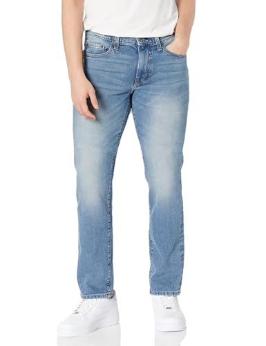 Amazon Essentials Herren Slim-Fit-Jeans - Auslauffarben, Helle Waschung, 33W / 32L