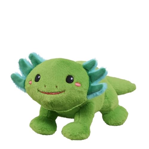 Bauer Spielwaren - Axolotl: Kuscheltier aus softem Plüsch zum kuscheln, Spielen, verschenken, 20 cm, grün (12095)