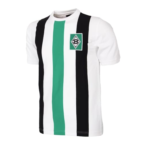 COPA Football - Retro Fußballtrikot Herren - Borussia Monchengladbach 1972/73-100% Bio-Baumwolle - Größe L