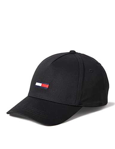 Tommy Jeans Unisex Cap TJU Flag Basecap, Schwarz (Black), Einheitsgröße