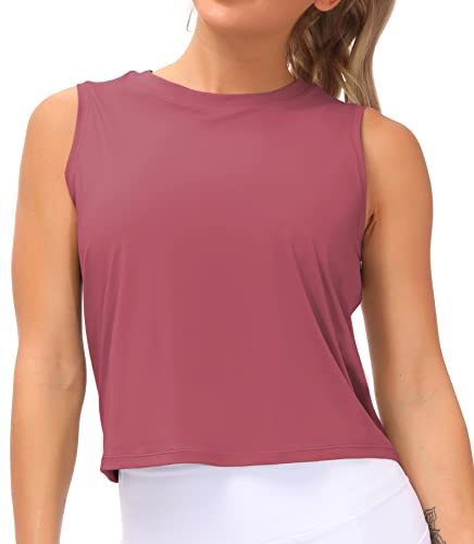 THE GYM PEOPLE Damen Eisseide Sport Tank Top Schnell Trocken Ärmellos Shirt